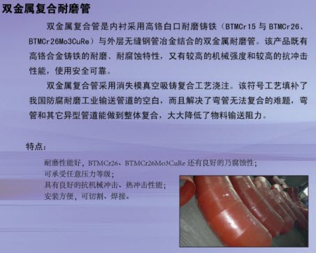 双金属复合耐磨管道